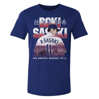 MLB 佐々木朗希 ドジャース Tシャツ Landmark WHT T-Shirt 500Level ロイヤル