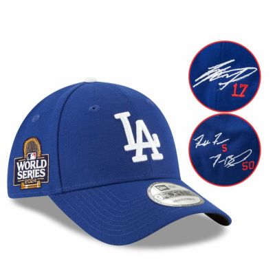 MLB 大谷翔平 ベッツ フリーマン ドジャース キャップ 【海外買付】2024ワールドシリーズ 9FORTY Adj サイン刺繍 ニューエラ/New Era