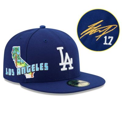 MLB 大谷翔平 ドジャース キャップ 【海外買付】California State Side Patch 59FIFTY Fitted サイン刺繍 ニューエラ/New Era ロイヤル