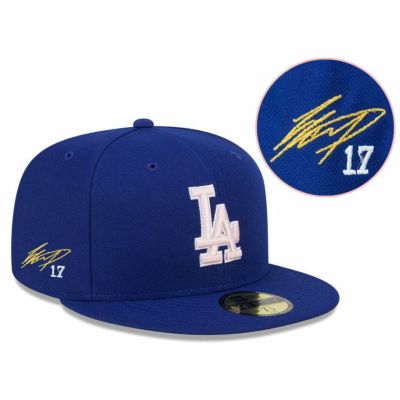 MLB 大谷翔平 ドジャース キャップ 【海外買付】2024 母の日 Mother's Day サイン刺繍 59FIFTY ニューエラ/New Era Royal/Pink