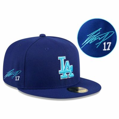 MLB 大谷翔平 ドジャース キャップ 【海外買付】2024 Father's Day 父の日 サイン刺繍 59FIFTY ニューエラ/New Era ロイヤル