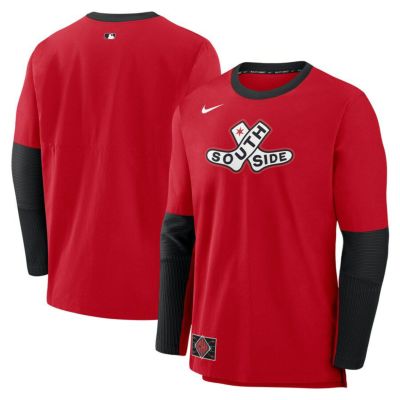 MLB ホワイトソックス Tシャツ 2025 シティーコネクト オーセンティック AC Lightweight ロングスリーブ ナイキ/Nike レッド ブラック