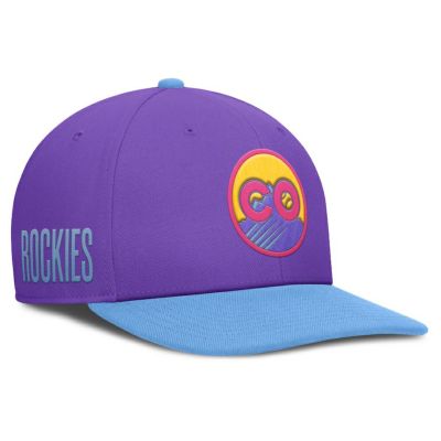 MLB ロッキーズ キャップ 2025 シティーコネクト Pro Snapback ナイキ/Nike パープル ライトブルー