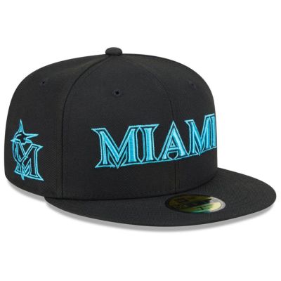 MLB マーリンズ キャップ 2025 シティーコネクト 59FIFTY Fitted Hat ニューエラ/New Era ブラック