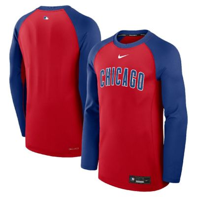 MLB カブス Tシャツ オーセンティック AC Game Time ラグラン ロングスリーブ T-Shirt ナイキ/Nike レッド ブルー