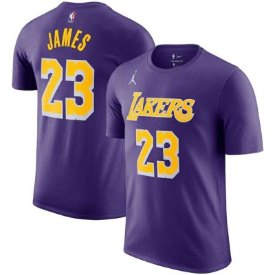 NBA レブロン・ジェームズ レイカーズ Tシャツ 2020/21 ステートメント ネーム＆ナンバー T-Shirt ジョーダン/Jordan パープル