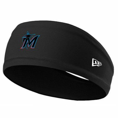 MLB マーリンズ ヘッドバンド Headnband of Clubhouse 18 ニューエラ/New Era ブラック