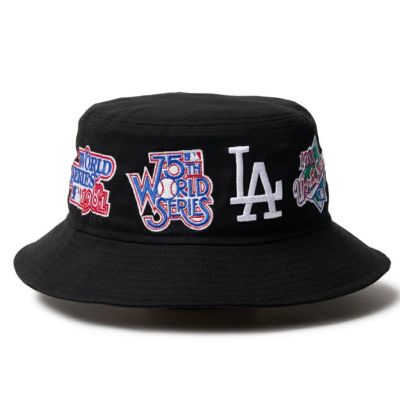MLB ドジャース キャップ メニーパッチ Bucket Hat  キャップ ニューエラ/New Era ブラック【nejp】