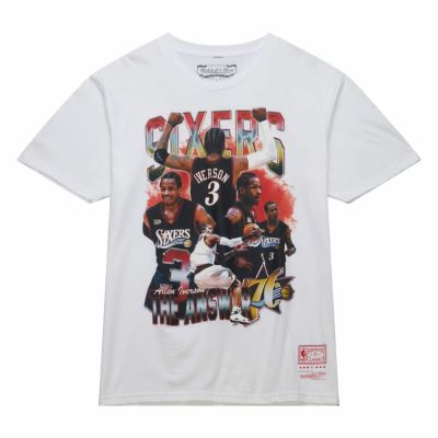 Mitchell & Ness PLAYER TEE P76 A.IVERSON BLACK（ミッチェル