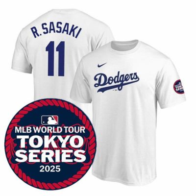 新品未使用品★MLB東京シリーズドジャース佐々木朗希投手モデルネームシャツＬ 佐々木朗希 グッズ tシャツ 佐々木朗希tシャツ MLB ドジャース
