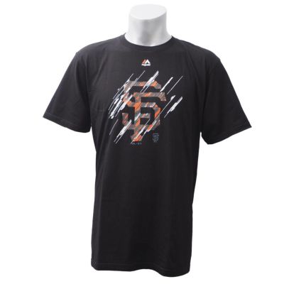 リニューアル記念メガセール MLB ジャイアンツ Tシャツ プレイング ザ・シフト マジェスティック/Majestic ブラック 