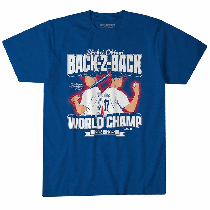 MLB 大谷翔平 ドジャース Tシャツ Back-to-Back ワールドシリーズ2025