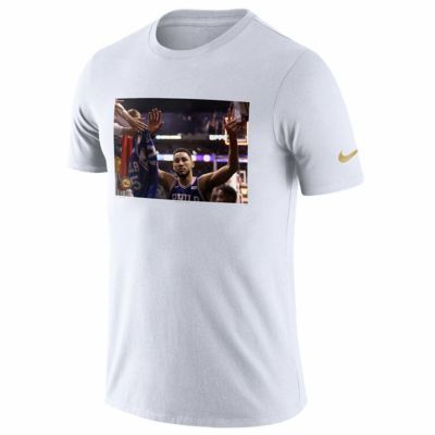 NBA Tシャツ 76ers ベン・シモンズ 半袖 スターフォト リール ナイキ/Nike ホワイト トレーニング特集【OCSL】
