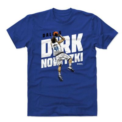 NBA Tシャツ マーベリックス ダーク・ノビツキー プレーヤー アート フェイダウェイ 500Level ロイヤルブルー【OCSL】