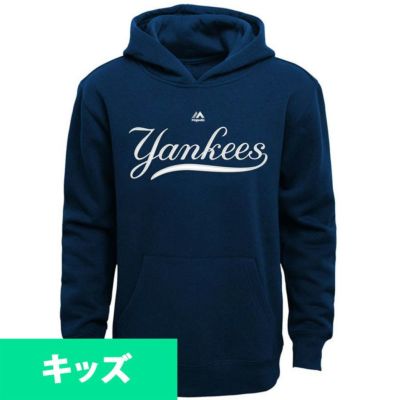 リニューアル記念メガセール MLB ヤンキース パーカー/フーディー トドラー ワードマーク フリース フーディー マジェスティック/Majestic ネイビー 