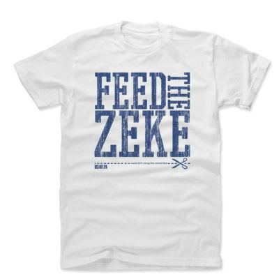 NFL カウボーイズ エゼキエル・エリオット Tシャツ Player Art Cotton T-Shirt 500Level ホワイト【OCSL】