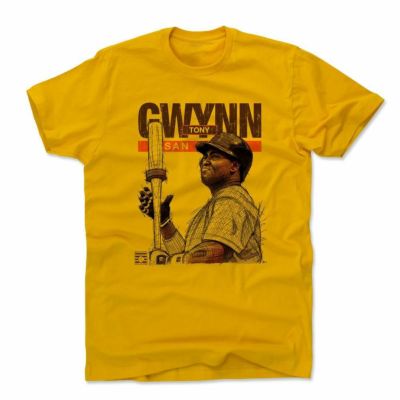 トニー・グウィン パドレス Tシャツ 500Level ゴールド MLB Player Art