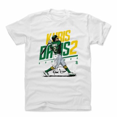MLB Tシャツ アスレチックス クリス・デービス Player Art Cotton T-Shirt 500Level ホワイト 1112LV【OCSL】