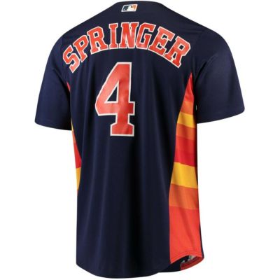 MLB アストロズ ジョージ・スプリンガー ユニフォーム/ジャージ クールベース レプリカ マジェスティック/Majestic ネイビー 