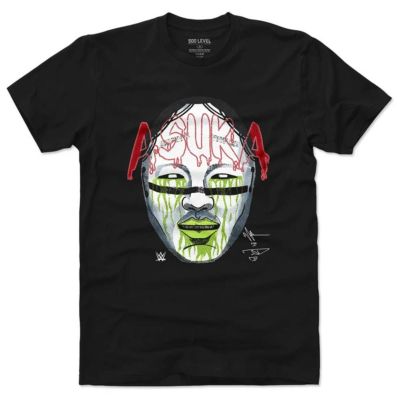 WWE アスカ Tシャツ プレーヤー アート コットン  500Level ブラック【OCSL】