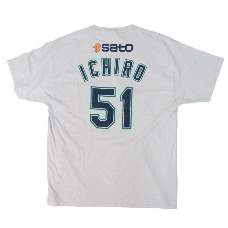 Seattle Mariners ICHIRO Suzuki t-shirt Gray XL Sato MLB baseball