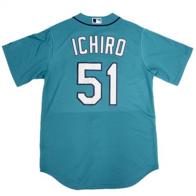 リニューアル記念メガセール イチロー シアトル・マリナーズ ユニフォーム/ジャージ MLB クールベース サイン刺繍 オルタネート グリーン 