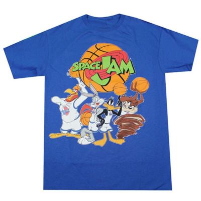 Movie Tシャツ ルーニー・テューンズ スペース・ジャム グループショット ロイヤル【OCSL】