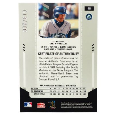 MLB イチロー シアトル・マリナーズ トレーディングカード/スポーツ