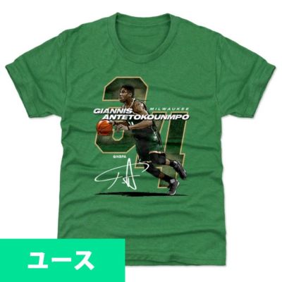 NBA ヤニス・アデトクンボ ミルウォーキー・バックス Tシャツ プレーヤー アート コットン 500Level ヘザーケリーグリーン【OCSL】