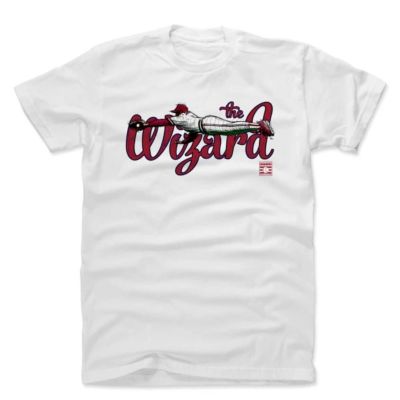 MLB オジー・スミス セントルイス・カージナルス Tシャツ プレーヤー アート コットン 500Level ホワイト【OCSL】