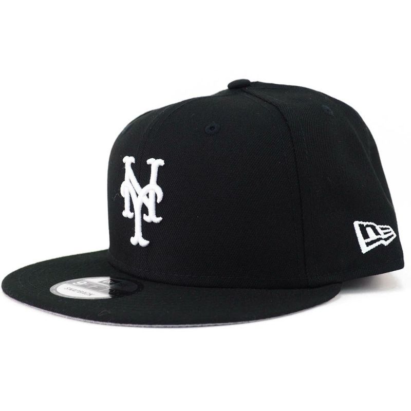 MLB ニューヨーク・メッツ キャップ/帽子 ベーシック 9FIFTY スナップバック ニューエラ/New Era ブラック 平つば キャップ