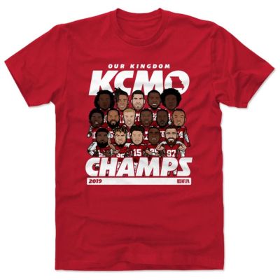 NFL 2019 Champion チーフス Tシャツ プレーヤー アート コットン 500Level レッド【OCSL】