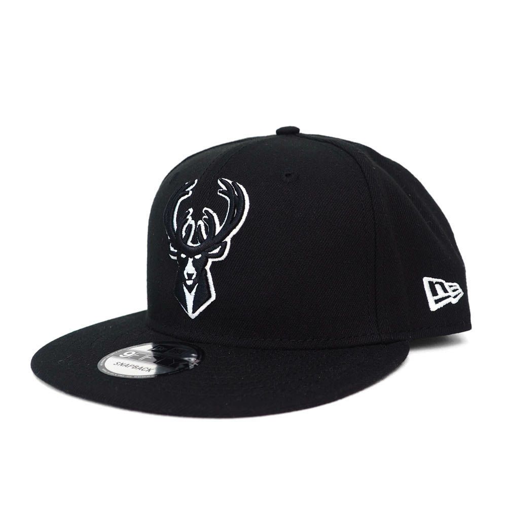 NBA ミルウォーキー・バックス キャップ/帽子 Basic Black 9FIFTY アジャスタブル スナップバック ニューエラ/New
