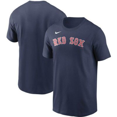 MLB ボストン・レッドソックス Tシャツ チーム ワードマーク ナイキ/Nike ネイビー【OCSL】
