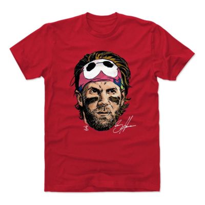 MLB ブライス・ハーパー フィラデルフィア・フィリーズ Tシャツ プレーヤー アート コットン 500Level レッド【OCSL】