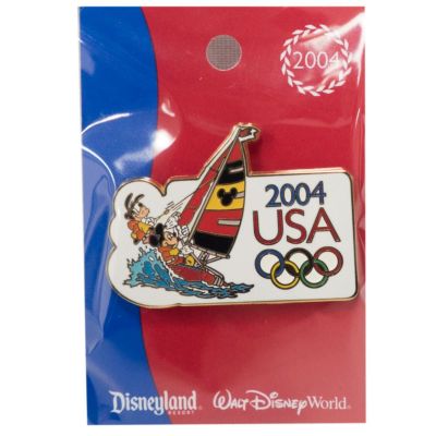 アメリカ代表 ディズニー 2004 アテネ USA Cast Exclusive Pin : Saling (Mickey and Goofy) ピンバッチ ピンズ Disney