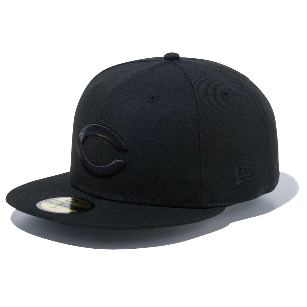 広島カープ グッズ キャップ/帽子 カスタム 59FIFTY ブラック オン 