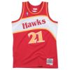 NBA アトランタ ホークス ドミニク ウィルキンス ユニフォーム チャンピオン メンズ・Mitchell & Ness ドミニク・ウィルキンス イエロー