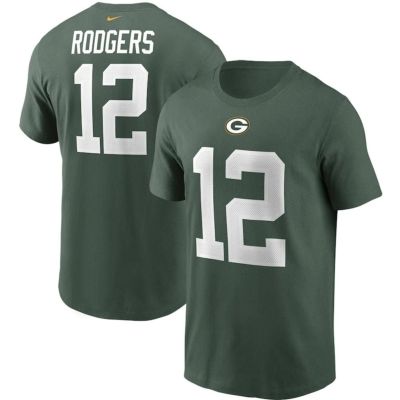 NFL アーロン・ロジャース パッカーズ Tシャツ チーム プレーヤー ネーム & ナンバー ナイキ/Nike グリーン【OCSL】 23nplf
