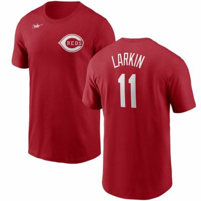 秋山翔吾 選手所属 MLB シンシナティ・レッズ バリー・ラーキン Tシャツ クーパーズタウン ネーム＆ナンバー ナイキ/Nike レッド【OCSL】