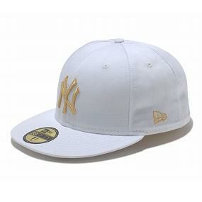 ヤンキース キャップ ニューエラ NEW ERA  MLB ホワイト ゴールド 59FIFTY カスタム カラー 【nejp】